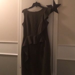 Calvin Klein Dress, Sleeveless, Ruffled Detail